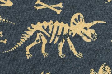 Restmenge 32 cm Sweat mit Dinosauriern, jeansblau
